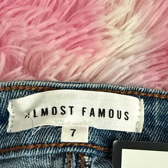 Almost Famous Blue Distressed Flare Jeans - Picture 4 of 8